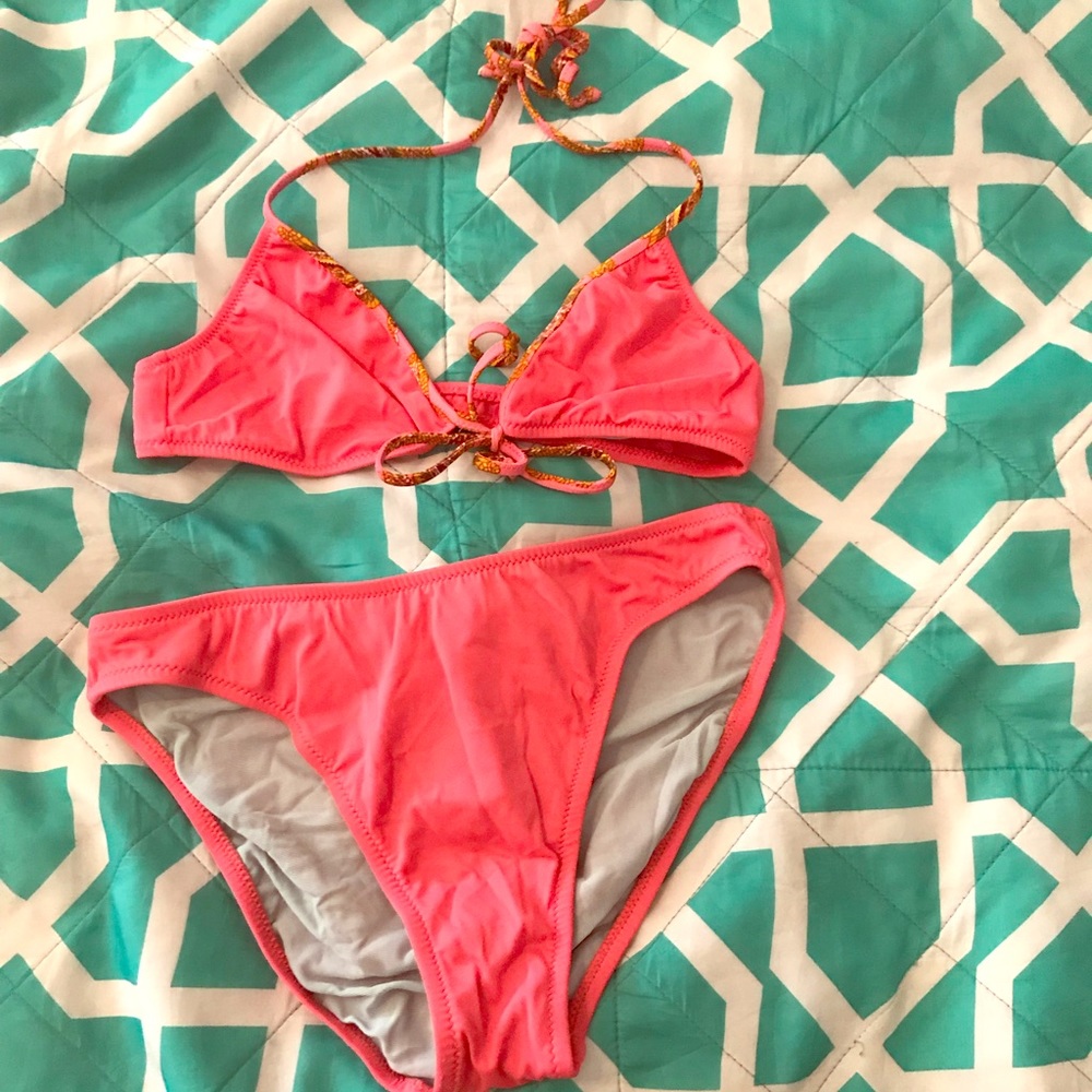 J. Crew coral bikini